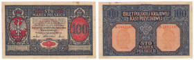 Polish banknotes 1916 - 1948
POLSKA / POLAND / POLEN / POLOGNE / POLSKO

100 marek polskich 1916 seria A, Generał 

Ślady długiego obiegu.

Con...