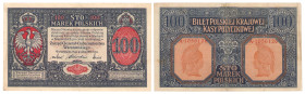 Polish banknotes 1916 - 1948
POLSKA / POLAND / POLEN / POLOGNE / POLSKO

100 marek polskich 1916 seria A, Generał 

Ślady długiego obiegu.&nbsp;...