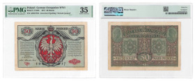 Polish banknotes 1916 - 1948
POLSKA / POLAND / POLEN / POLOGNE / POLSKO

50 marek polskich 1916 seria A - Biletów, jenerał, PMG 35 

Naturalny, o...