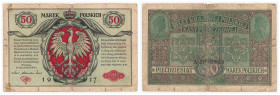 Polish banknotes 1916 - 1948
POLSKA / POLAND / POLEN / POLOGNE / POLSKO

50 marek polskich 1916 seria A, Biletów, jenerał 

Odmiana z zapisem „Bi...