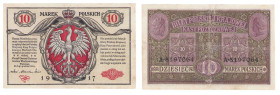 Polish banknotes 1916 - 1948
POLSKA / POLAND / POLEN / POLOGNE / POLSKO

10 marek polskich 1916 seria A – biletów... Generał - RZADKI 

Obiegowy ...