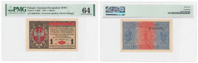 Polish banknotes 1916 - 1948
POLSKA / POLAND / POLEN / POLOGNE / POLSKO

1 marka polska 1916 seria B, Generał PMG 64 

Pięknie zachowany egzempla...