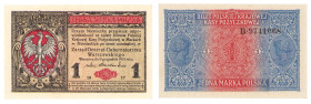 Polish banknotes 1916 - 1948
POLSKA / POLAND / POLEN / POLOGNE / POLSKO

1 marka polska 1916 seria B – Generał 

Pięknie zachowany.

Condition:...