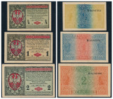 Polish banknotes 1916 - 1948
POLSKA / POLAND / POLEN / POLOGNE / POLSKO

1/2 - 2 marek 1916 seria B - GENERAŁ, zestaw 3 sztuk 

Bardzo ładnie zac...