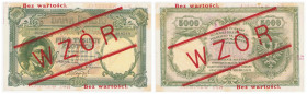 Polish banknotes 1916 - 1948
POLSKA / POLAND / POLEN / POLOGNE / POLSKO

WZÓR / SPECIMEN 5000 zlotych 1919 - wysoki nadruk 

Seria A, numeracja 2...