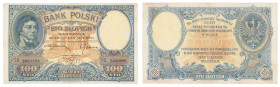 Polish banknotes 1916 - 1948
POLSKA / POLAND / POLEN / POLOGNE / POLSKO

100 zlotych 1919 seria A 

Złamany w pionie, miejscowo przybrudzony.&nbs...