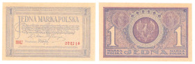 Polish banknotes 1916 - 1948
POLSKA / POLAND / POLEN / POLOGNE / POLSKO

1 marka polska 1919 seria IBU 

Pięknie zachowany banknot.

Condition:...