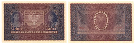 Polish banknotes 1916 - 1948
POLSKA / POLAND / POLEN / POLOGNE / POLSKO

5.000 marek polskich 1920 seria III-Z 

Przytępione narożniki. Jeden ugi...