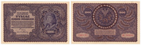 Polish banknotes 1916 - 1948
POLSKA / POLAND / POLEN / POLOGNE / POLSKO

1.000 marek polskich 1919 seria I-AU 

Brak złamań, naderwanie na górnym...