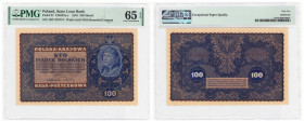 Polish banknotes 1916 - 1948
POLSKA / POLAND / POLEN / POLOGNE / POLSKO

100 marek polskich 1919 seria ID-T, PMG 65 EPQ 

Egzemplarz w holderze P...