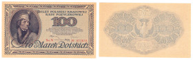 Polish banknotes 1916 - 1948
POLSKA / POLAND / POLEN / POLOGNE / POLSKO

100 marek polskich 1919 seria M 

Złamanie w pionie. Bardzo ładnie zacho...