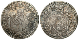 Germany
Germany. Saxony. Christian II, Georg Johann I and August (1591-1611). Thaler 1595 HB, Dresden 
AW: Trzej bracia stojący na wprost, powyżej d...