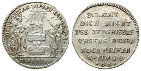 Germany
Germany, Augsburg. Silver ducat strike 1730 - 200th anniversary of the transfer of the Augsburg Confession 
AW: Bogini miasta siedząca w pra...