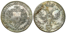 Germany
Germany, Thaler 1752 JJJ, Lbeck 

Kolorowa patyna, resztki połysku.

Condition: 3+ (VF+) 
Literature: Behrens 291, Davenport 2420