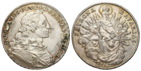 Germany
Germany, Bavaria. Maximilian III Joseph (17451777). Thaler 1754, Munich 

Ślady po mocowaniu w biżuterii.

Details: 27,99 g Ag 
Conditio...