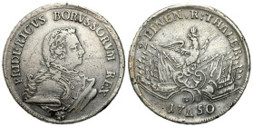 Germany
Germany, Prussia. Frederick II (17401786). Half-thaler 1750 A, Berlin 

Ciemna patyna, obiegowy stan zachowania.&nbsp;

Details: 11,46 g ...