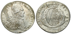 Germany
Germany, Saxony. Frederick Augustus III (1763-1806). Thaler 1796 IEC, Dresden 

Wytarte najwyższe partie reliefu, bardzo ładnie zachowany e...