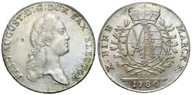 Germany
Germany, Saxony. Frederick Augustus III (1763-1806). Thaler 1780 IEC, Dresden - BEAUTIFUL 

Lekko wytarte najwyższe partie reliefu, mikrory...