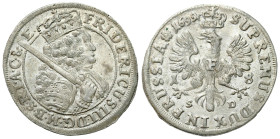 Germany
Germany. Brandenburg-Prussia. Frederick III. Ort 1699 SD, Knigsberg 

Rozetka przed datą.Ładnie zachowany, połysk.

Details: 6,18 g Ag 
...