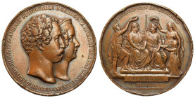 Germany
Germany, Anhalt-Dessau Leopold Friedrich 1817-1871). Medal 1843 - Silver Wedding Anniversary of the Princely Couple, dedicated by the city of...