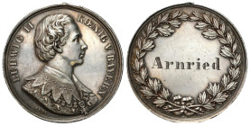 Germany
Germany, Bayern. Ludwig II (1864-1886). Award medal - RARE 

Srebrny medal nagrodowy bez daty, autorstwa J. Riesa.Usunięta zawieszka na god...