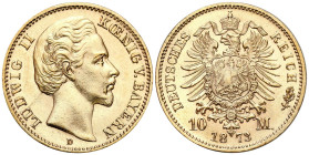 Germany
Germany, Bavaria. Ludwig II (18641886). 10 Marks 1873 D, Munich

Lekko przetarte tło, ale moneta z wyraźnym blaskiem menniczym.

Details:...