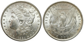 USA
USA. Morgan Dollar 1884 O , New Orleans 

Bardzo ładnie zachowane.

Details: 26,73 g Ag 900 
Condition: 2+ (EF+) 
Literature: KM 110