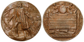 USA
USA. Medal of the World's Columbian Exposition - Chicago World's Fair 1892-1893 
AW: Kolumb z wyciągniętymi ramionami, przybywający na brzeg Ame...