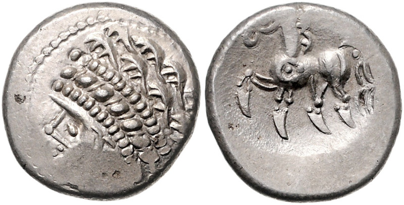 KELTEN, NORICUM, AR Tetradrachme (2.-1.Jh.v.Chr.), Samobor/Gjurgjevac Typ. Männl...