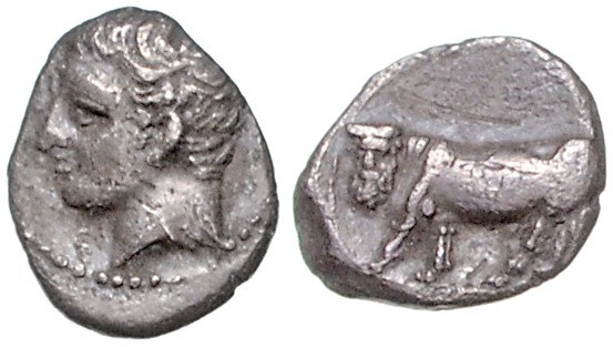 ITALIEN, SIZILIEN, Stadt Panormos, AR Litra (400-300 v.Chr.). Jugendlicher männl...