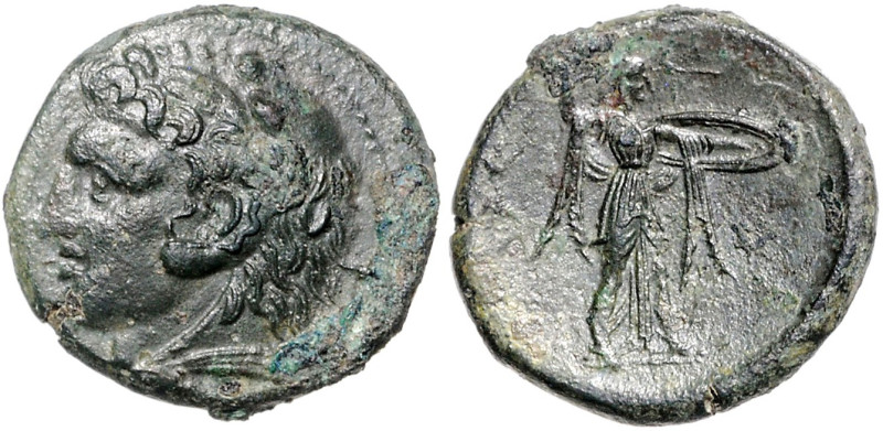 ITALIEN, SIZILIEN, Stadt Syrakus, AE Litra (Pyrrhos, 278-276 v.Chr.). Heraklesko...