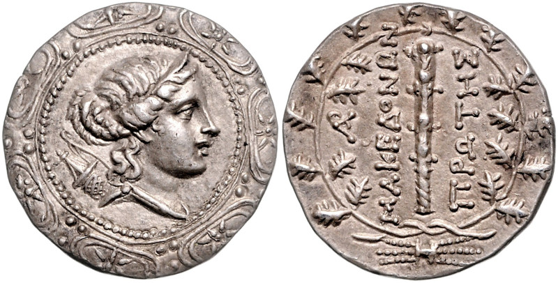 GRIECHENLAND, MAKEDONIEN, Stadt Amphipolis, AR Tetradrachme (158-149 v.Chr.). Bü...