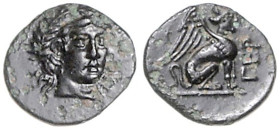 KLEINASIEN, TROAS, Stadt Gergis, AE 10 (400-350 v.Chr.). Kopf der Sibylle Herophile im 3/4-Profil. Rs.Sphinx, GEP. 0,84g; 12h.
 Prachtex., Rs.l.dez.,...