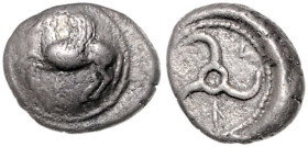 KLEINASIEN, LYKIEN, Dynasten (460-440 v.Chr.), AR Tetrobol (Khin, 405-395 v.Chr.). Pegasos l., Zeichen zwischen den Beinen, Rs.Triskelis in rundem inc...