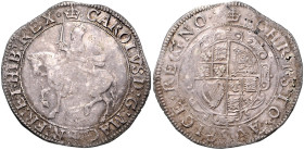 GROSSBRITANNIEN, Charles I., 1625-1649, Halfcrown o.J. 14,91g. Mit altem Bestimmungszettel Robert Ball.
 s/ss
Seaby 2761ff
