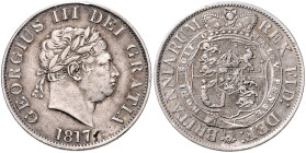 GROSSBRITANNIEN, Georg III., 1760-1820, Halfcrown 1817. 14,06g.
 ss/ss+
KM 667