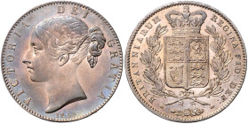 GROSSBRITANNIEN, Victoria, 1837-1901, Crown 1845. 38mm; 28,22g; 6h.
 Prachtex., schöne Patina, vz+/vz
KM 741