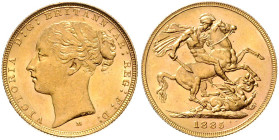 GROSSBRITANNIEN, Victoria, 1837-1901, Sovereign 1885. 7,99g.
Ware ist MwSt-befreit
VAT tax free
GOLD, st
Frbg.388