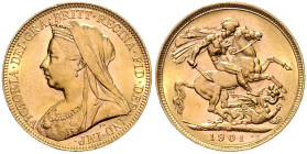 GROSSBRITANNIEN, Victoria, 1837-1901, Sovereign 1901 M, Melbourne.
Ware ist MwSt-befreit
VAT tax free
GOLD, st
Frbg.24