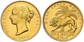 INDIEN, Victoria, 1837-1901, 1 Mohur 1841. East India Company. 11,64g.
Ware ist MwSt-befreit
VAT tax free
GOLD, vz/st
KM.462.3; Frbg.1595a