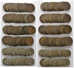 INDIEN, Georg V., 1910-1936, 1/4 Anna 1912-1936 (69x). DAZU: Anna 1907-1936 (31x).
 100 Stk., meist ss
KM 512; 504; 513