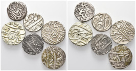 INDIEN / MOGHUL-KAISERREICH, Muhammad Shah, 1719-1748, Rupie Jahr (o.J.) (Mitch.3322ff; ss; 21,5mm; 11,29g). DAZU:Britisch Indien Bengal-Präsidentensc...