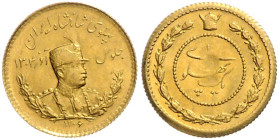 IRAN, Reza Shah, 1925-1941, Pahlavi SH 1306 =1927. 17,7mm; 1,89g.
Ware ist MwSt-befreit
VAT tax free
GOLD, ss
KM 1114