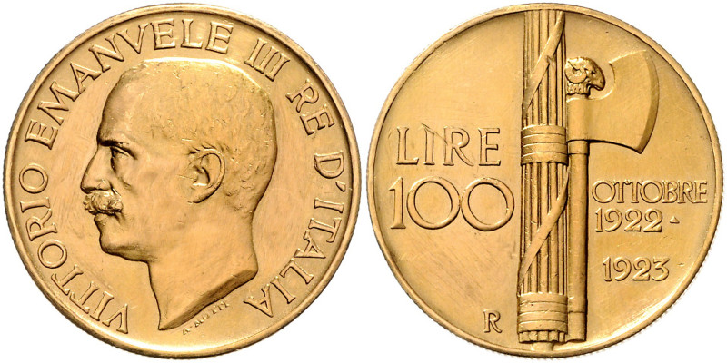 ITALIEN, Vittorio Emanuele III., 1900-1946, 100 Lire 1925 R, Rom. 32,03g.
Ware ...