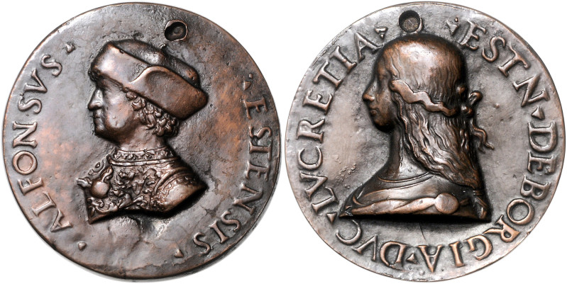 ITALIEN / FERRARA, Stadt, Br.-Gussmed. o.J.(unsig.), unbekannter Medailleur. a.d...