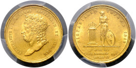 ITALIEN / NEAPEL UND SIZILIEN, Ferdinand IV. 2. Regierung, 1816-1825, 15 Ducati 1818, Neapel. PCGS MS-61.
Ware ist regelbesteuert
standard taxation...