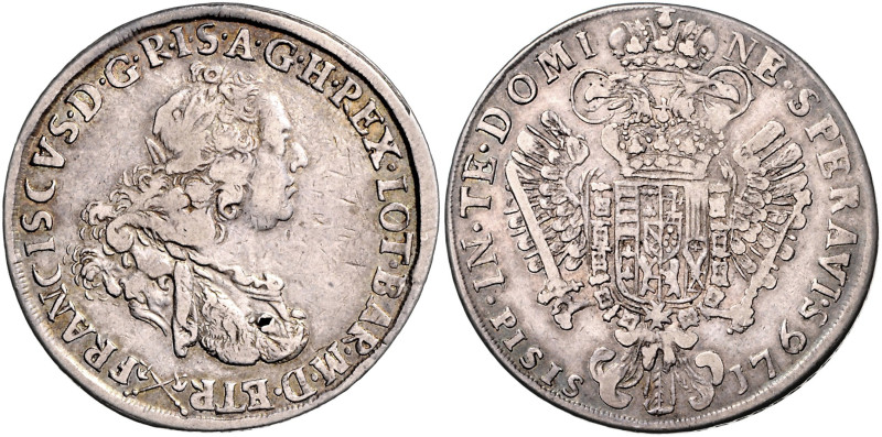 ITALIEN / TOSKANA, Franz II. von Lothringen, 1738-1765, 10 Paoli 1765, Florenz....