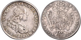 ITALIEN / TOSKANA, Franz II. von Lothringen, 1738-1765, 10 Paoli 1765, Florenz.
 Vs.kl.Sf., ss
Dav.1505