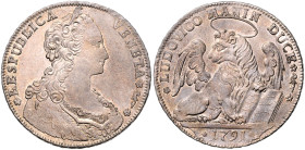 ITALIEN / VENEDIG, Ludovico Manin, 1789-1797, Tallero 1791. 40mm; 28,43g; 12h.
 Prachtex., schöne Patina, vz-st
Dav.1575