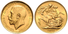 KANADA, Georg V., 1910-1936, Sovereign 1911 C, Ottawa. 22mm; 7,97g.
Ware ist MwSt-befreit
VAT tax free
GOLD, ss/vz
KM 20; Frbg.2